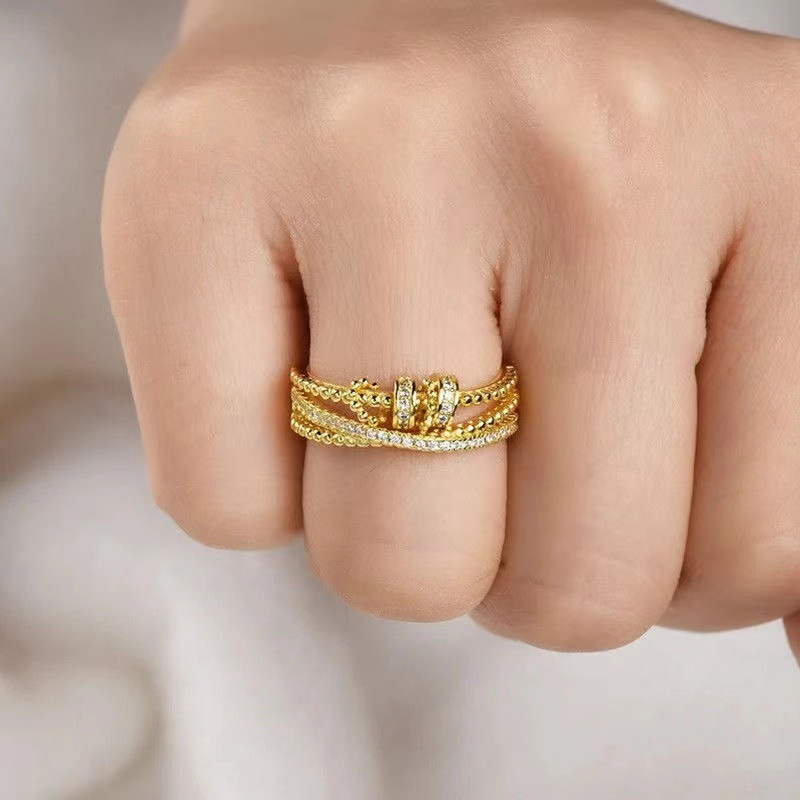 gold adjustable ring
