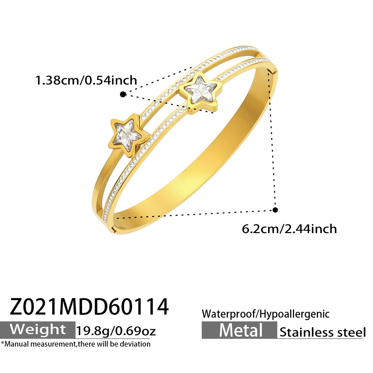 gold star bracelet
