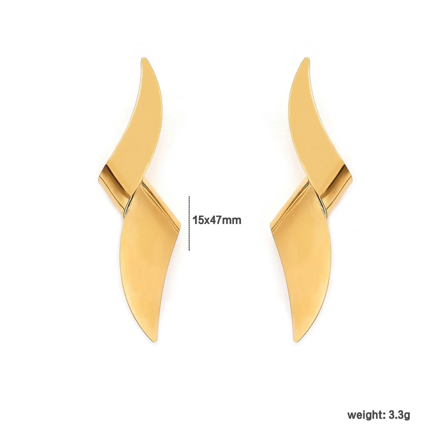 twisted blade earrings