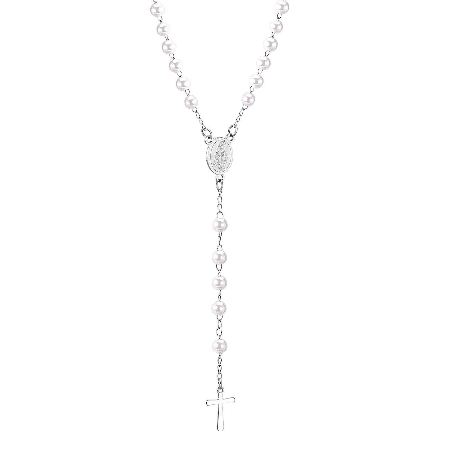 long scapular catholic rosaries beads christian cross pendant necklaces