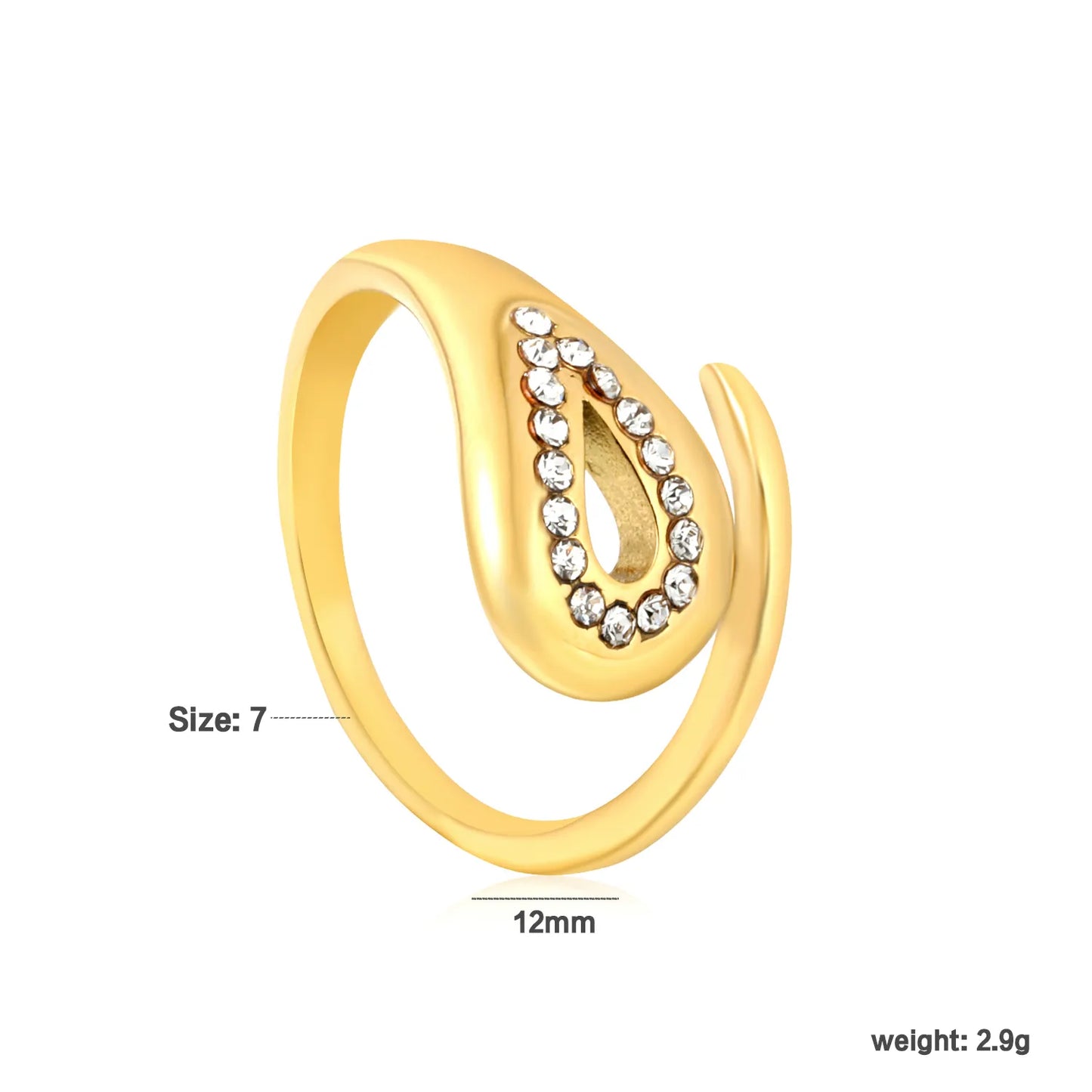 18k gold pvd artificial pearls/premium zircon ring