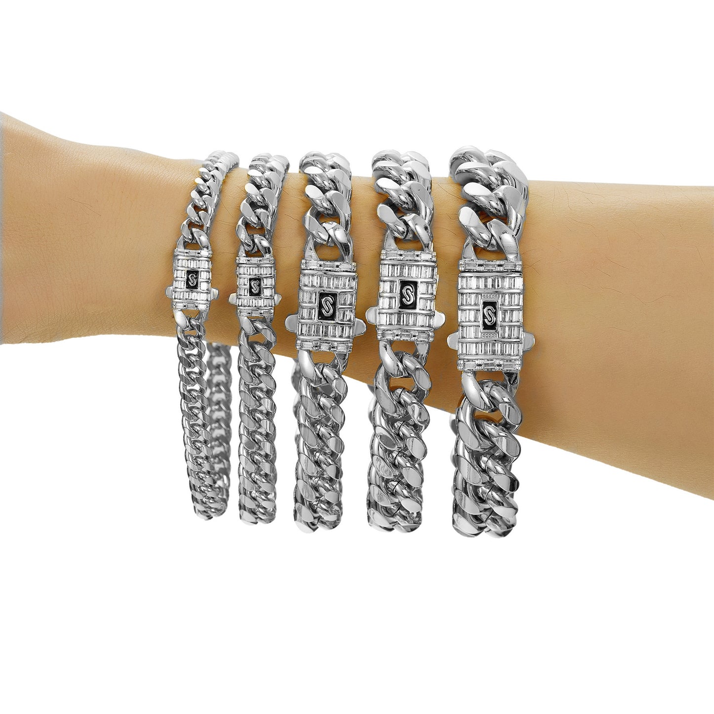 mens cuban chain silver