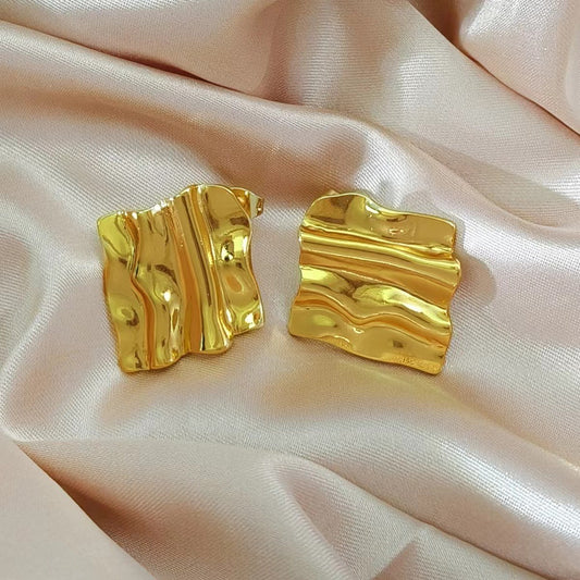 Square Rippled  earrings