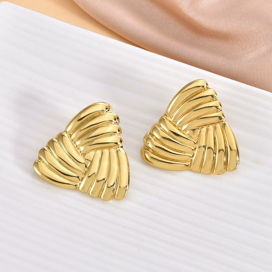 Triangle stud earrings