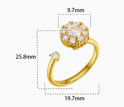Sunflower Adjustable Ring