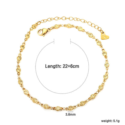 Embossed round cake accessory anklet