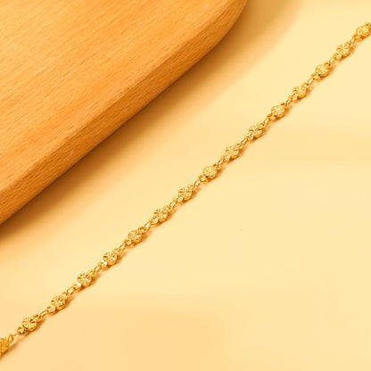 Embossed round cake accessory anklet