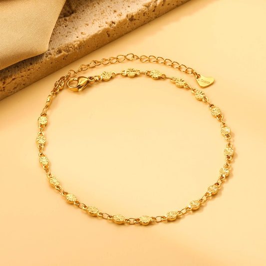 Embossed round cake accessory anklet