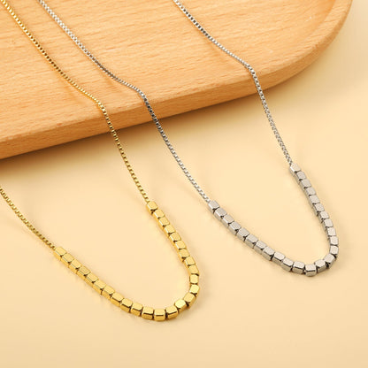 Small square accessories 2.8*2.5mm necklace