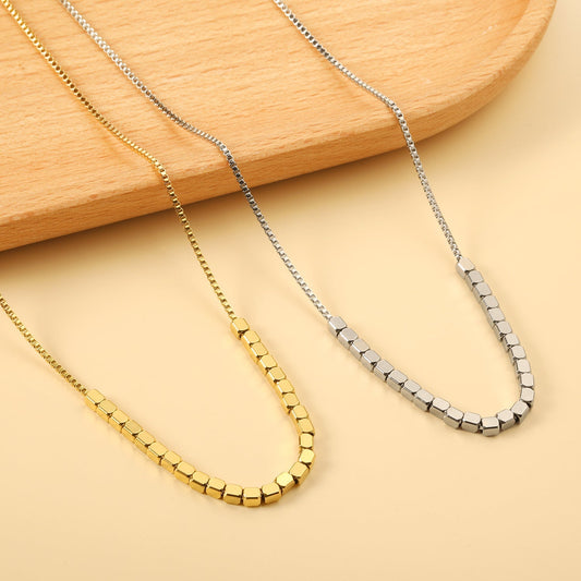 Small square accessories 2.8*2.5mm necklace