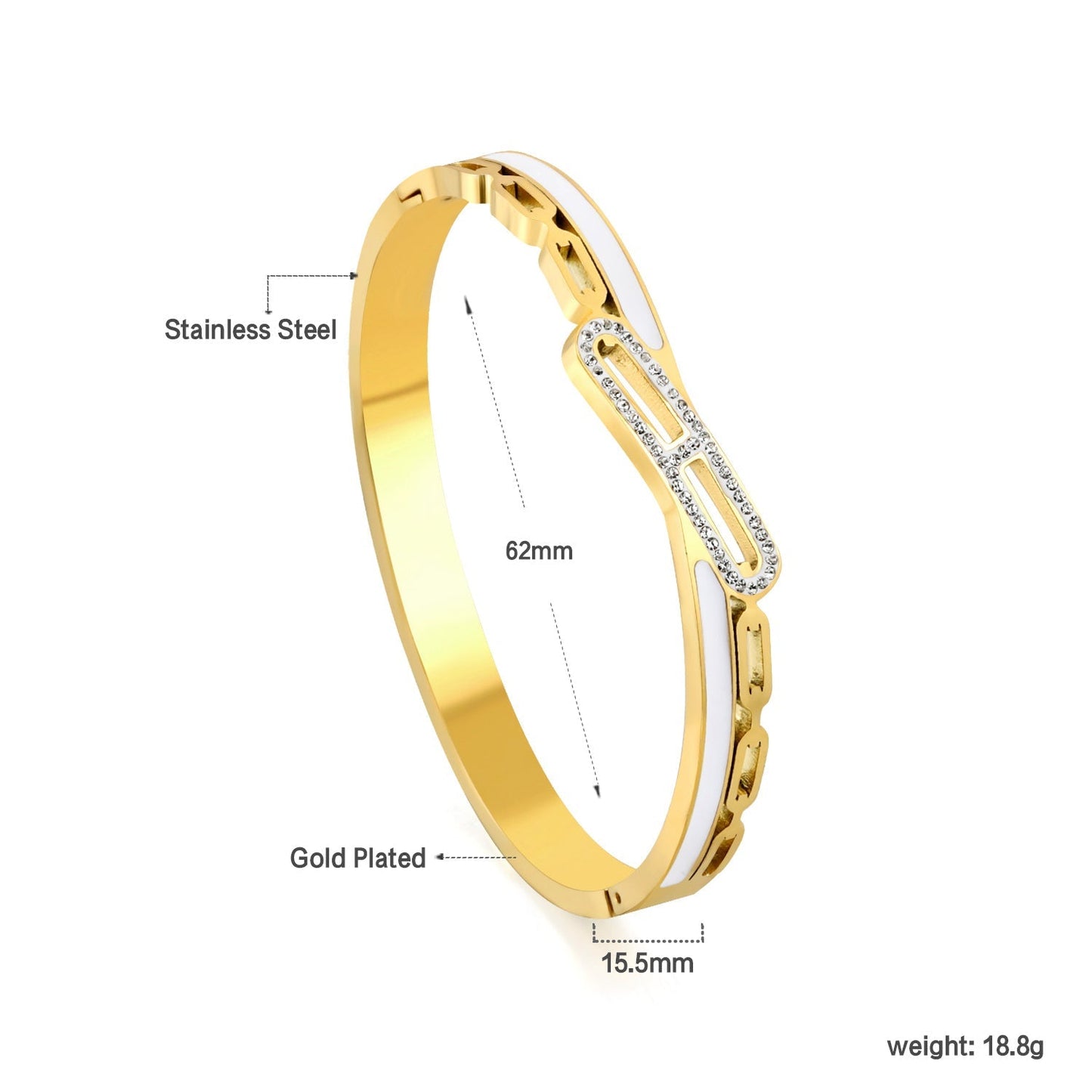 white oil drop wrap around & rectangle diamond bracelet