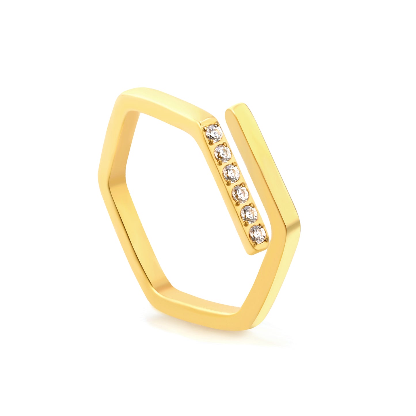 18k gold pvd & silver tone bangle bracelet