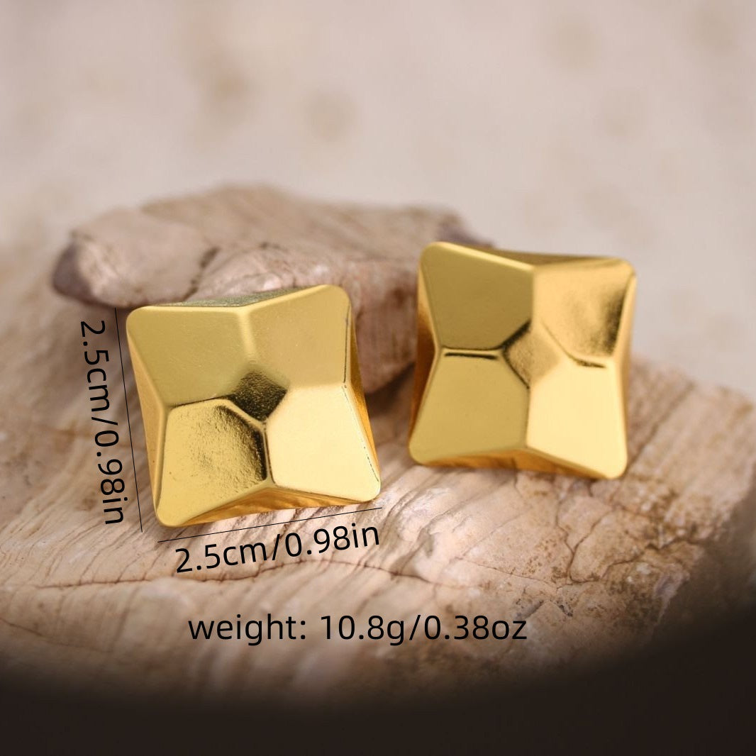square pyramid earrings