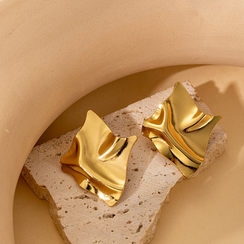 geometric square earrings