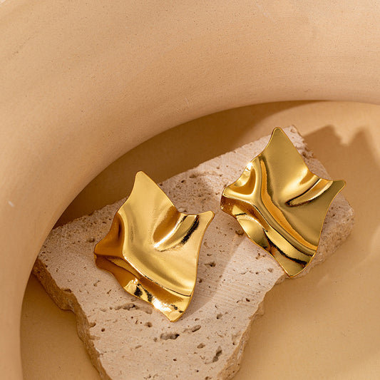 Geometric square earrings