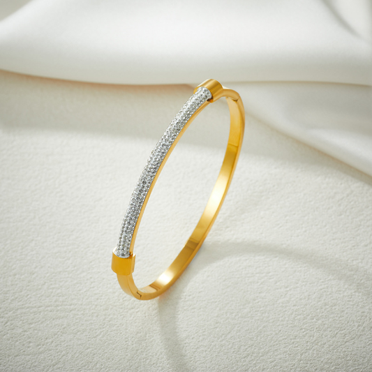 Gold White Zircon Bracelet