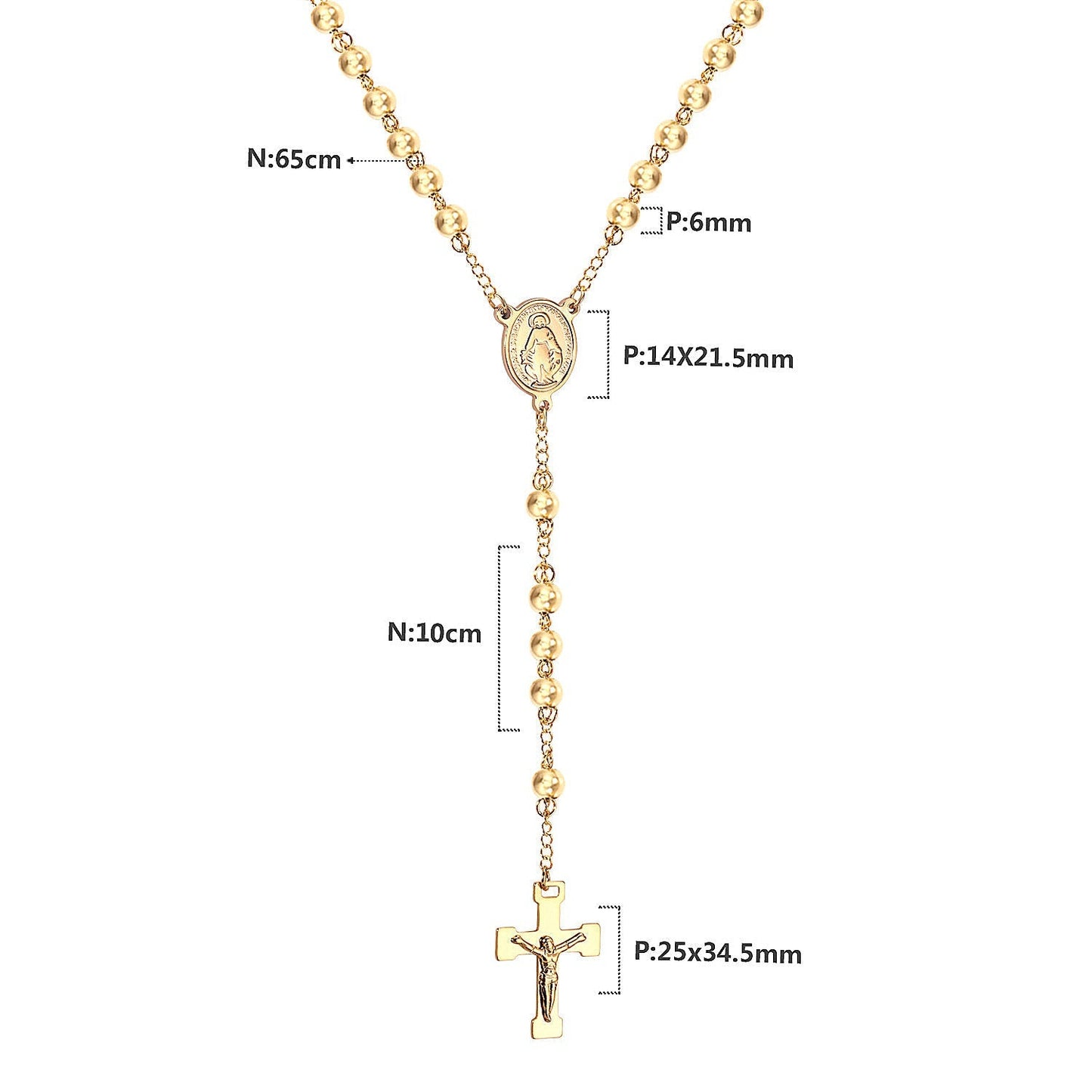 4-golden jesus chain-6mm