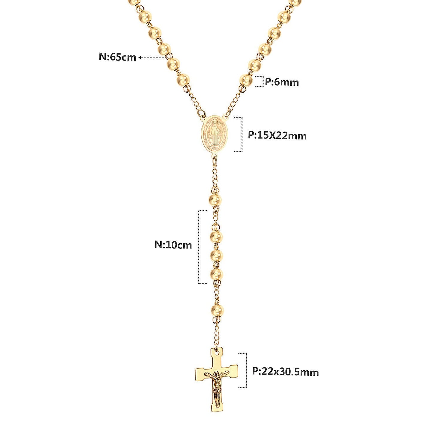 5-golden jesus chain-6mm