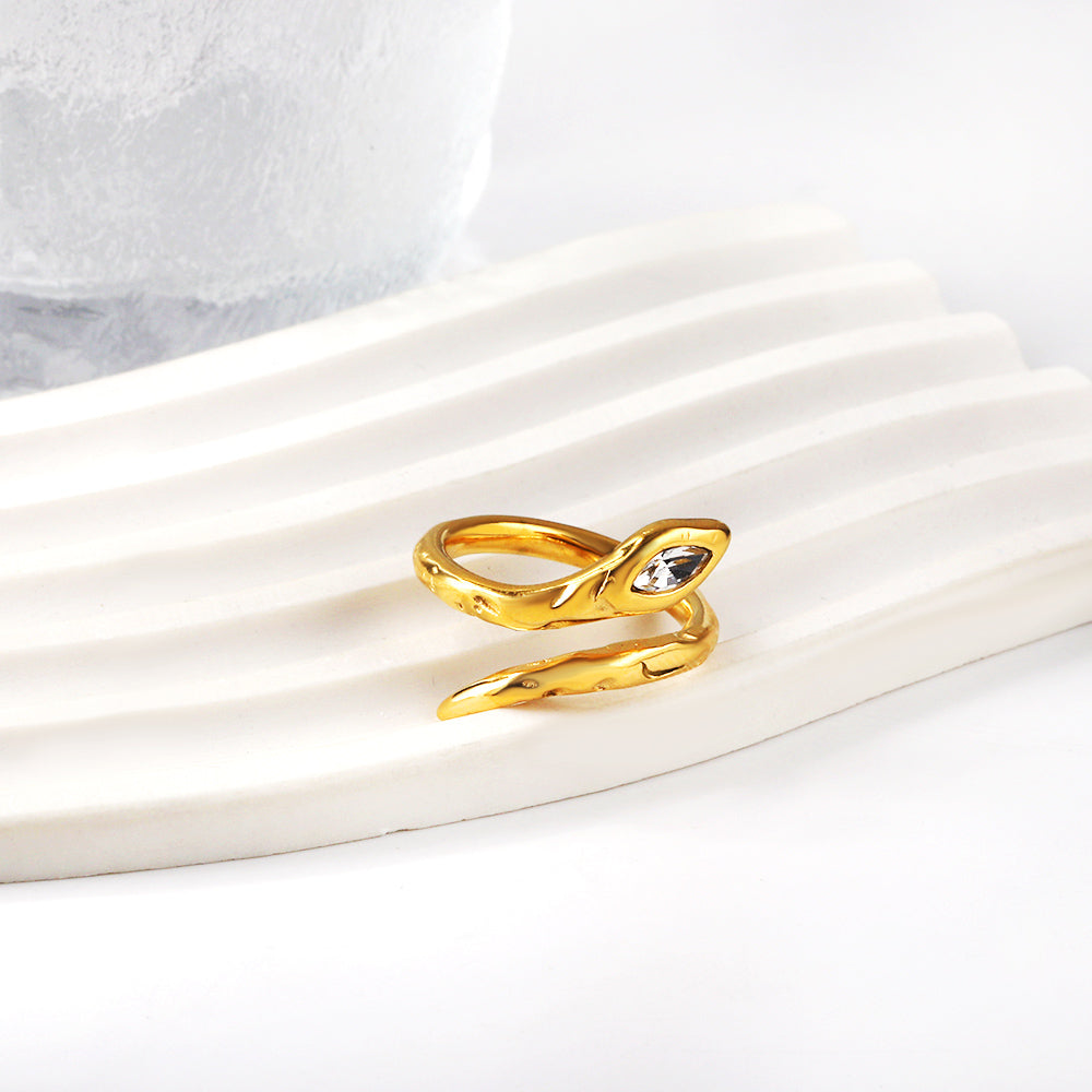 cobra head diamond rhombus open end ring