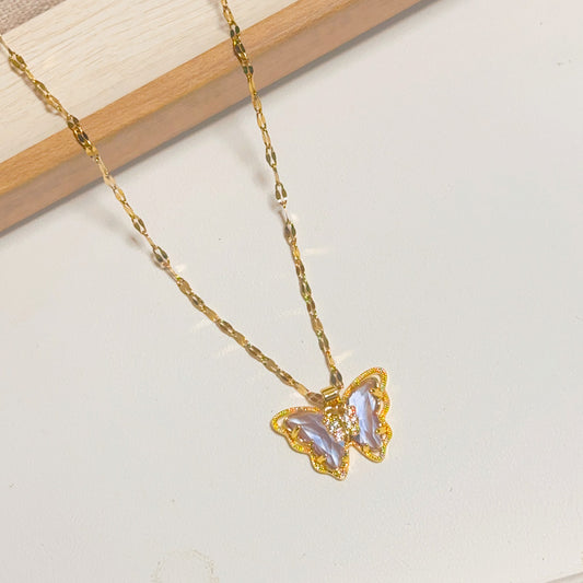 Trendy butterfly pendant Necklace
