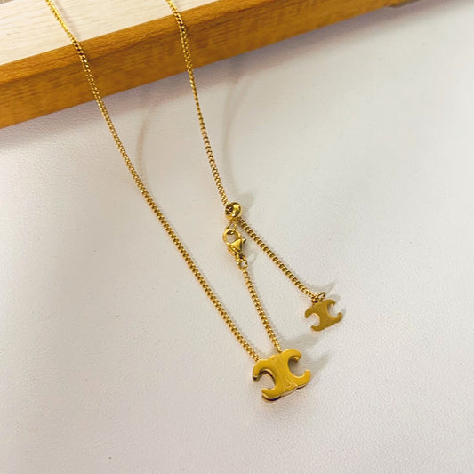 Arc triomphe double pendant Necklace