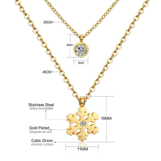Double Layer Chain Pendants Necklaces For Women
