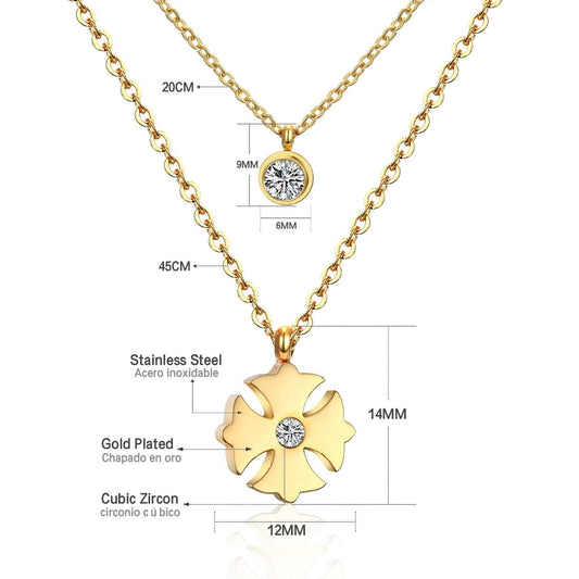 Double Layer Chain Pendants Necklaces For Women