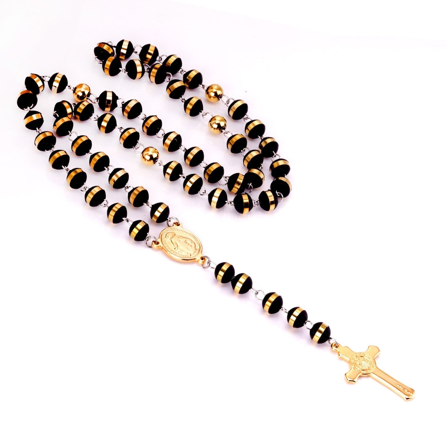 long scapular catholic rosaries beads christian cross pendant necklaces