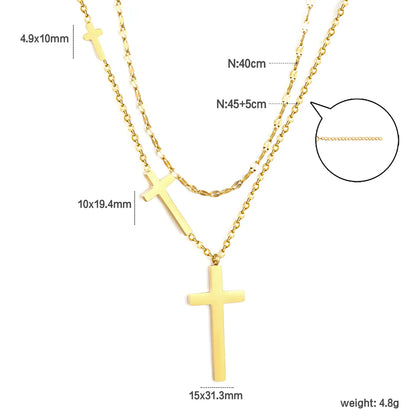 18k gold Stainless Steel Layering tassel Necklaces