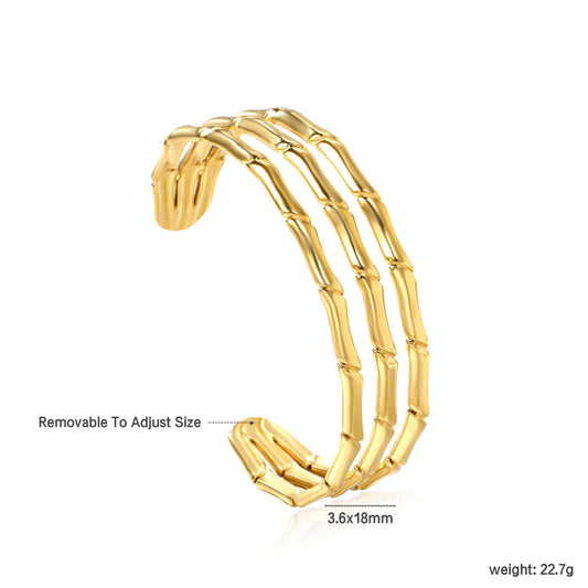 18K Gold plated Adjust Size Bangle Bracelet