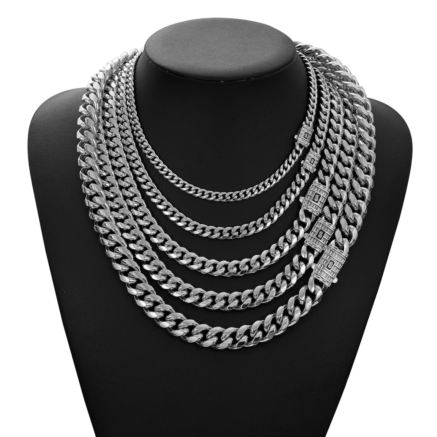 mens cuban chain silver