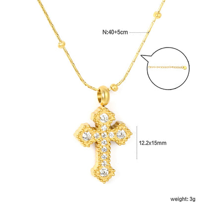 Classic zirconia Cross Necklace