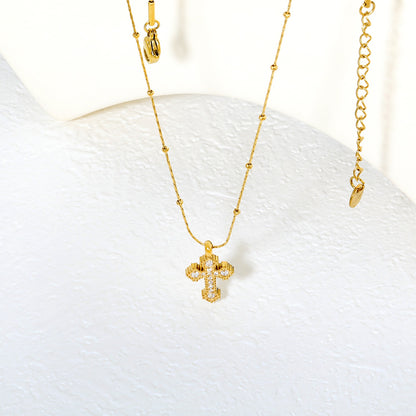 Classic zirconia Cross Necklace
