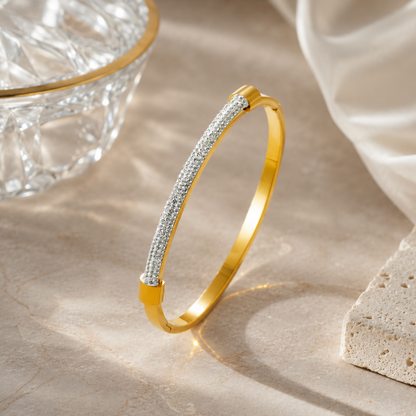 Gold White Zircon Bracelet
