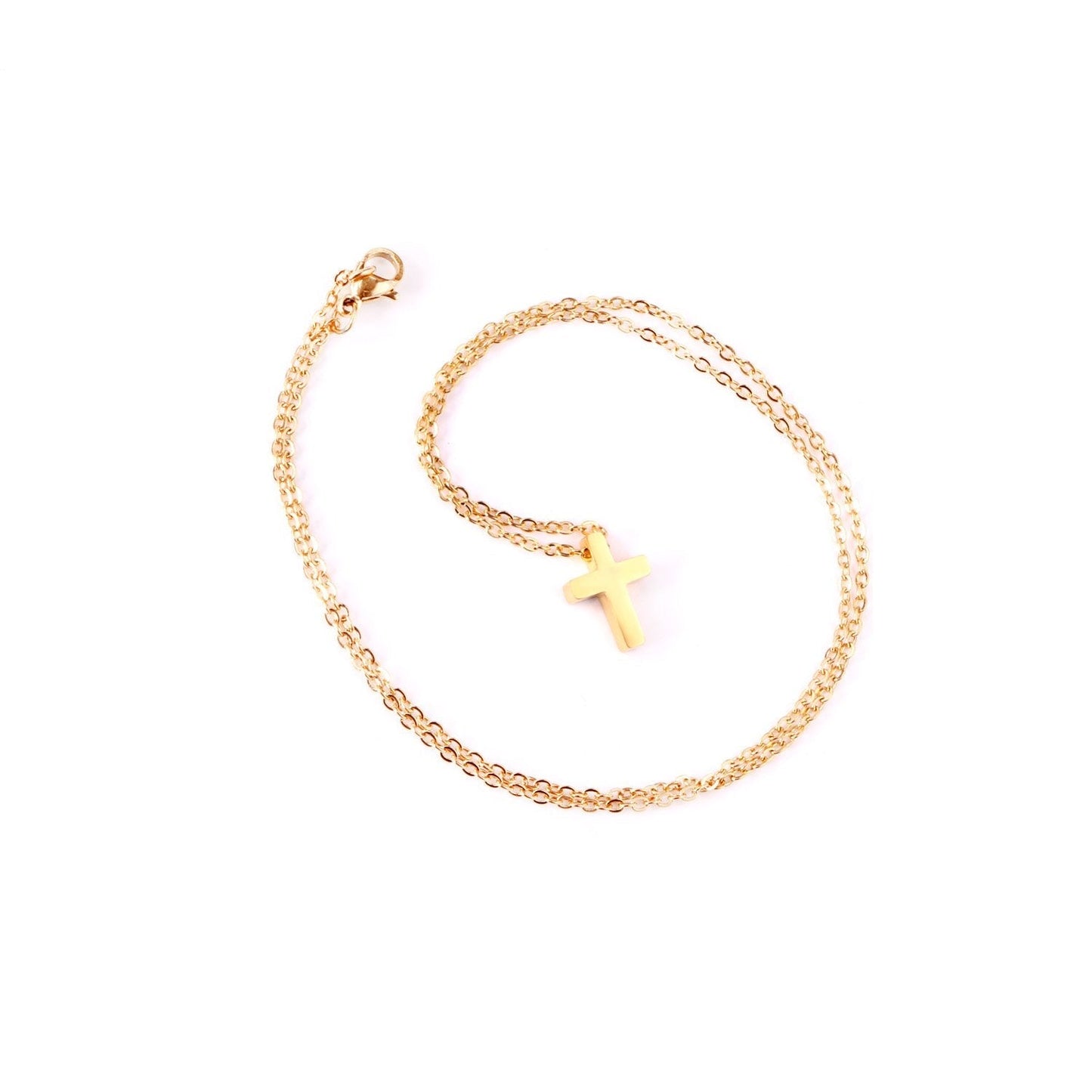 cross pendants 45cm rolo cuban link chains necklaces