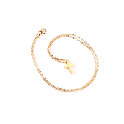 Cross Pendants 45cm Rolo Cuban Link Chains Necklaces
