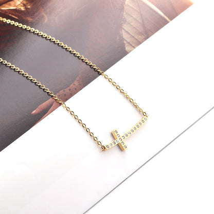 Star Zircon Gold color Pendants Necklaces Set For Girl