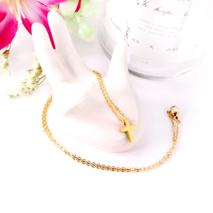 Cross Pendants 45cm Rolo Cuban Link Chains Necklaces
